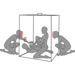 SECRET DOME - KINK CLUB CABIN SCANDALE NERO E ROSSO - immagine 6