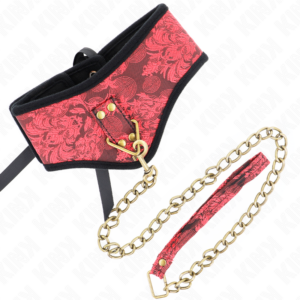 KINK - COLLANA MODELLO SCANDALO CON CINTURINO IN PIZZO 75 CM 44 X 10 CM - immagine 5