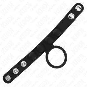 KINK - ANELLO PER PENE IN PELLE 3,5 CM CON CHIUSURA A PRESSIONE 23 X 2 CM - immagine 4