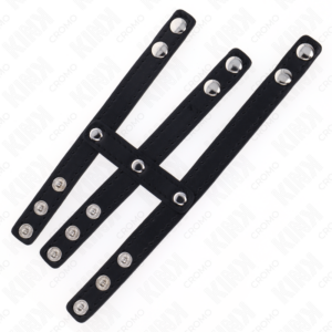 KINK - ANELLO PER PENE IN PELLE TRIPLA CON CHIUSURA A PRESSIONE - immagine 8