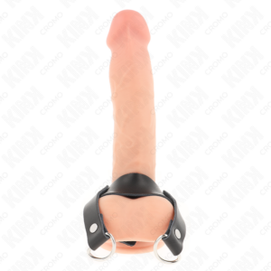 KINK - ANELLO PER PENE CON ANELLI A FORMA DI "D" 18,5 X 3,3 CM - immagine 3