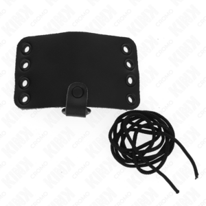 KINK - ANELLO PER PENE IN PELLE CON CHIUSURA IN LACCI E LACCI - immagine 3