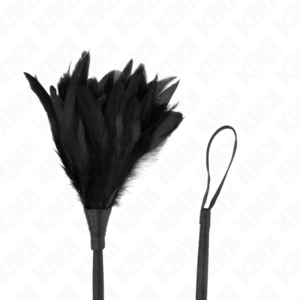 KINK - PIUME DI POLLO SOLLEGATO A FORMA DI CORNO NERO 36 CM - immagine 4