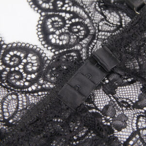 SUBBLIME - 953911 CAMICIA DA NOTTE IN SETA E PIZZO + SLIP NERO S/M - immagine 9