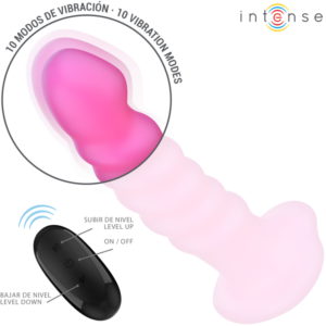 INTENSE - VIBRATORE CINDY TAGLIA L DESIGN A SPIRALE 10 VIBRAZIONI ROSA TELECOMANDO - immagine 3