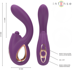 INTENSE - LALI VIBRATORE MULTIFUNZIONE PUNTO G TAPPING & THRUST & VIBRATION VIOLA - immagine 5