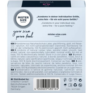 MISTER SIZE - PRESERVATIVI TAGLIA XXL 64 MM (3 UNITÀ) - immagine 3