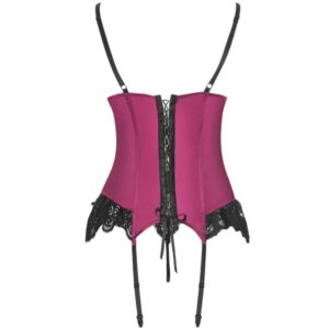 LIVCO CORSETTI FASHION - AGRAFENA CF 90436 CORSETTO + PERIZOMA BORDEAUX S/M - immagine 5