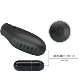 PRETTY LOVE - VIBRATORE DA DITO IN SILICONE GILO NERO - immagine 5