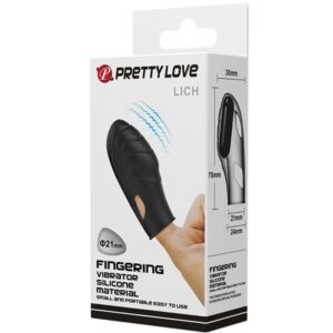 PRETTY LOVE - VIBRATORE DA DITA IN SILICONE LICH NERO - immagine 9