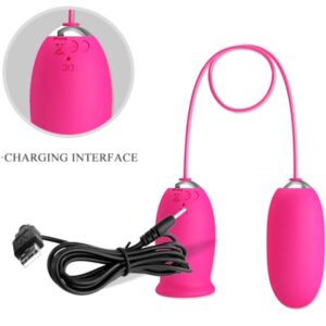 PRETTY LOVE - Ovulo vibrante a forma di margherita + lingua stimolante per il clitoride ROSA - immagine 7