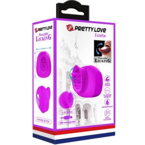 PRETTY LOVE - ESTELLE STIMOLATORE PER CLITORIDE LINGUA 12 VIBRAZIONI VIOLA - immagine 6