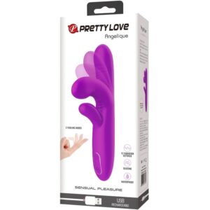 PRETTY LOVE - ANGELIQUE VIBRATORE MULTIFUNZIONE + STIMOLATORE CLITORIDE VIOLA - immagine 6