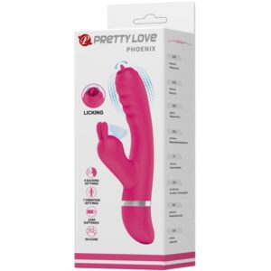 PRETTY LOVE - VIBRATORE MULTIFUNZIONE CONIGLIO PHOENIX ROSA - immagine 6