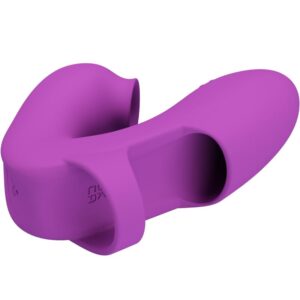 PRETTY LOVE - VIBRATORE DA DITA ATHENA CON STIMOLATORE CLITORIDEO VIOLA - immagine 3
