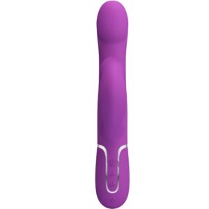 PRETTY LOVE - VIBRATORE E STIMOLATORE MULTIFUNZIONE 4 IN 1 VIOLA - immagine 2