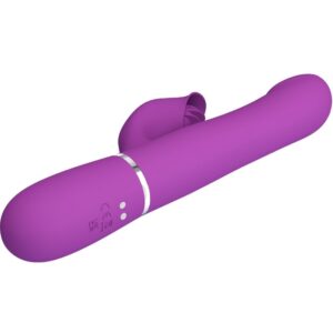 PRETTY LOVE - VIBRATORE E STIMOLATORE MULTIFUNZIONE 4 IN 1 VIOLA - immagine 3