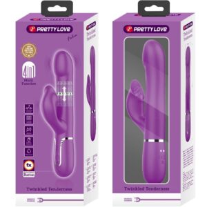 PRETTY LOVE - VIBRATORE E STIMOLATORE MULTIFUNZIONE 4 IN 1 VIOLA - immagine 6