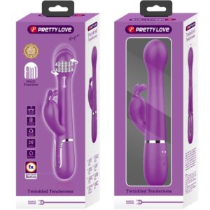 PRETTY LOVE - DEJON 3 IN 1 MULTIFUNZIONE VIBRATORE CONIGLIO VIOLA - immagine 8