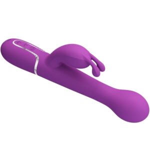 PRETTY LOVE - DEJON 3 IN 1 MULTIFUNZIONE VIBRATORE CONIGLIO VIOLA - immagine 4