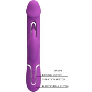 PRETTY LOVE - KAMPAS 3 IN 1 MULTIFUNZIONE VIBRATORE CONIGLIO VIOLA - immagine 6