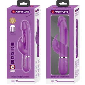 PRETTY LOVE - KAMPAS 3 IN 1 MULTIFUNZIONE VIBRATORE CONIGLIO VIOLA - immagine 8