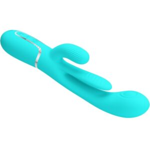 PRETTY LOVE - SHANIA TRIPLE RABBIT VIBRATORE MULTIFUNZIONE 3 IN 1 BLU - immagine 4