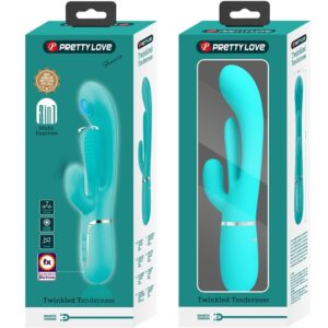 PRETTY LOVE - SHANIA TRIPLE RABBIT VIBRATORE MULTIFUNZIONE 3 IN 1 BLU - immagine 10