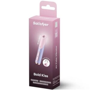 SATISFYER - STIMOLATORE CLITORIDEO BOLD KISS WAVE ROSA / VIOLA - immagine 2