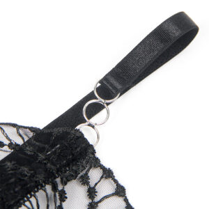 SUBBLIME - 955212 BODY TRASPARENTE CON PIZZO NERO CAVATO S/M - immagine 8