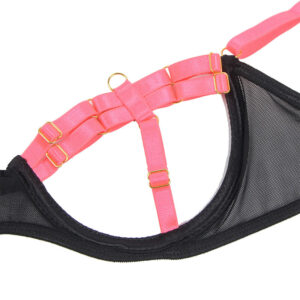 SUBBLIME - 955304 COMPLETO REGGISENO CON COLLANA E DETTAGLI GAMBA ROSA FLUO L/XL - immagine 8