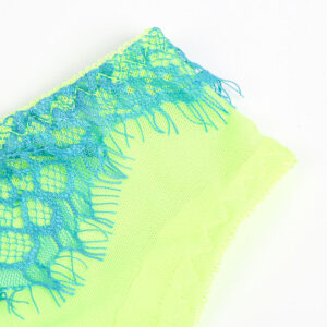 SUBBLIME - 955311 COMPLETO REGGISENO CON PIZZO E LINEE GIARRETRICI VERDE E BLU S/M - immagine 9