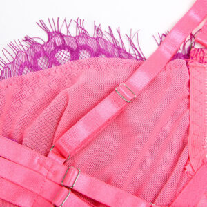 SUBBLIME - 955359 COMPLETO REGGISENO CON PIZZO E GIACCHETTI ROSA E VIOLA S/M - immagine 9