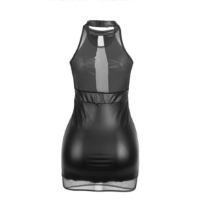 SUBBLIME - 955489 ABITO CON SCOLLO ALTO E TRASPARENZE NERO L/XL - immagine 5