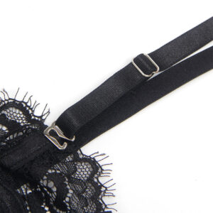 SUBBLIME - 955496 BODY IN PIZZO CON FIOCCHI E GIARRETTIERE NERO S/M - immagine 8