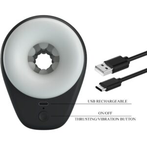 PRETTY LOVE - DJ GIRL MASTURBATORE MASCHILE CON VIBRAZIONE 5 IMPOSTAZIONI NEGRO - immagine 10