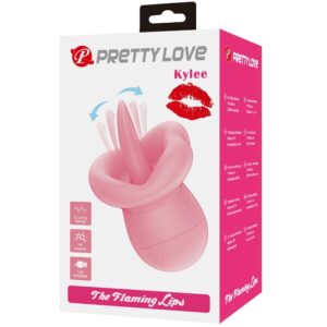 PRETTY LOVE - STIMOLATORE PER CLITORIDE LINGUA KYLEE 10 VIBRAZIONI ROSA NUDO - immagine 9