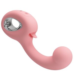 PRETTY LOVE - ERYNNYES VIBRATORE PUNTO G + STIMOLATORE CLITORIDEO 10 VIBRAZIONI ROSA - immagine 4