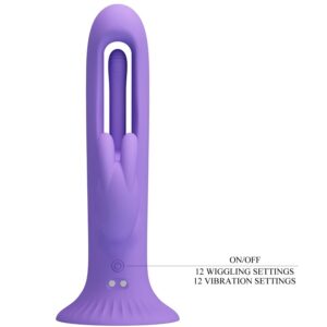 PRETTY LOVE - VIBRATORE CONIGLIO KILLMOULIS 12 MODALITÀ DI VIBRAZIONE VIOLA - immagine 7