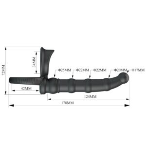 PRETTY LOVE - TATUM ANELLO PER PENE VIBRANTE CON TAPPO 10 VIBRAZIONI NERO - immagine 5