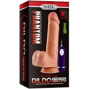SHEQU - DILDO VIBRANTE PHANTOM CON TELECOMANDO 20 CM - immagine 7