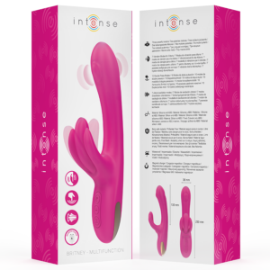 INTENSE - VIBRATORE MULTIFUNZIONE CONIGLIO BRITNEY 23 CM ROSA - immagine 8