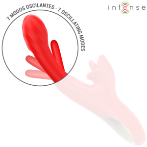 INTENSE - JESSICA VIBRATORE MULTIFUNZIONE STIMOLAZIONE CLITORIDE 24,8 CM ROSSO - immagine 5
