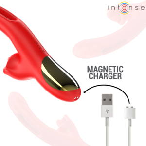 INTENSE - JESSICA VIBRATORE MULTIFUNZIONE STIMOLAZIONE CLITORIDE 24,8 CM ROSSO - immagine 7
