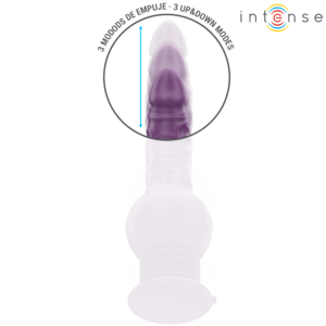 INTENSE - VIBRATORE MULTIFUNZIONE TATUM CON VIBRAZIONE SU E GIÙ 24 CM VIOLA - immagine 4