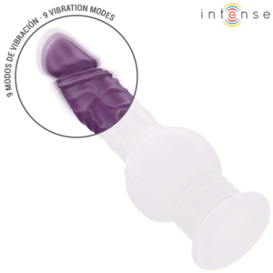 INTENSE - VIBRATORE MULTIFUNZIONE TATUM CON VIBRAZIONE SU E GIÙ 24 CM VIOLA - immagine 6