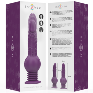 INTENSE - VIBRATORE MULTIFUNZIONE TATUM CON VIBRAZIONE SU E GIÙ 24 CM VIOLA - immagine 8