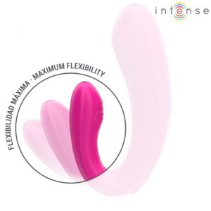 INTENSE - JANET DUAL STIMOLATORE E VIBRATORE A FORMA DI U CON TELECOMANDO ROSA - immagine 6