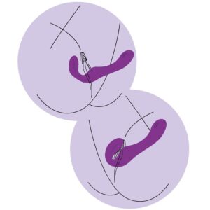 XOCOON - VIBRATORE 2 IN 1 STRAPLESS STRAP-ON CON TELECOMANDO VIOLA - immagine 14