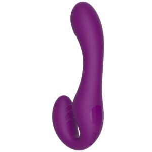 XOCOON - VIBRATORE 2 IN 1 STRAPLESS STRAP-ON CON TELECOMANDO VIOLA - immagine 6